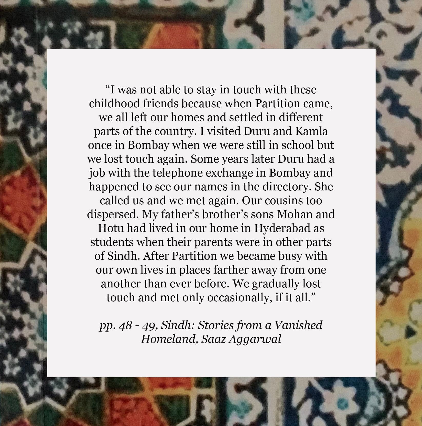 Decolonising Partition